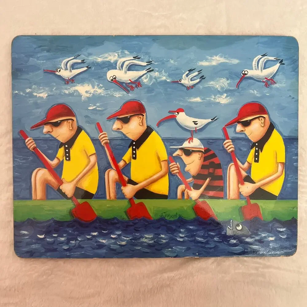 Maxwell‎ Williams 2007 Designer Hard Back Cork Placemats by Sue Janson Set of 6